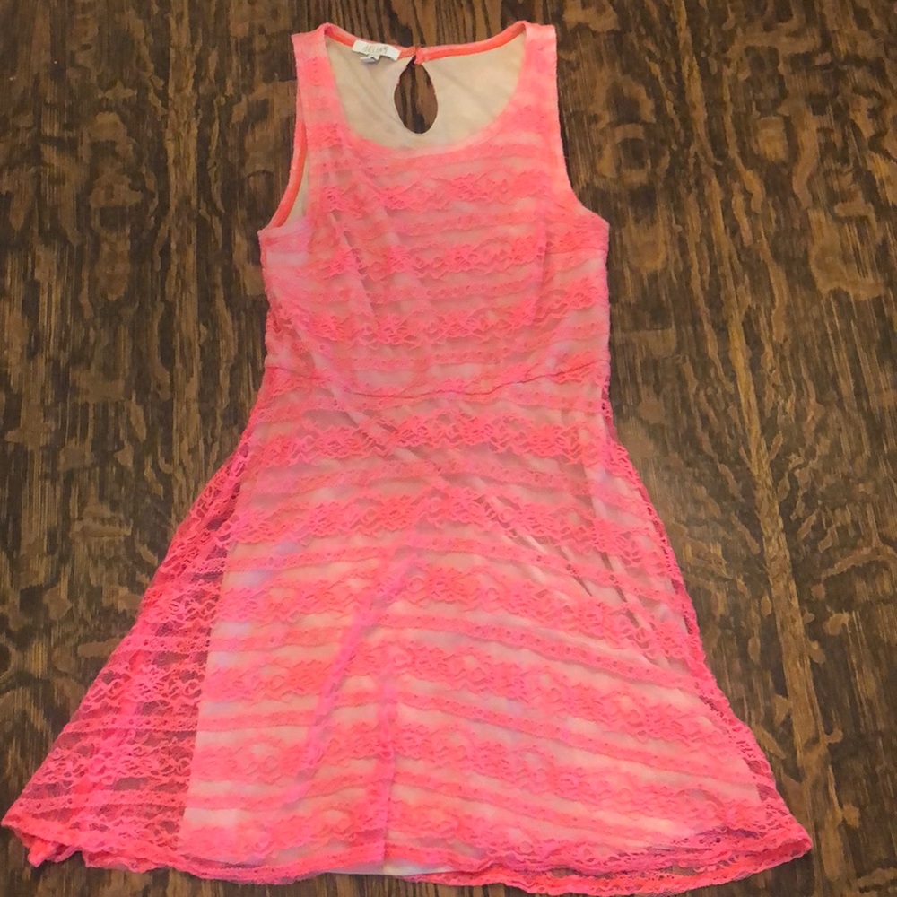 dELiA’s neon pink dress
